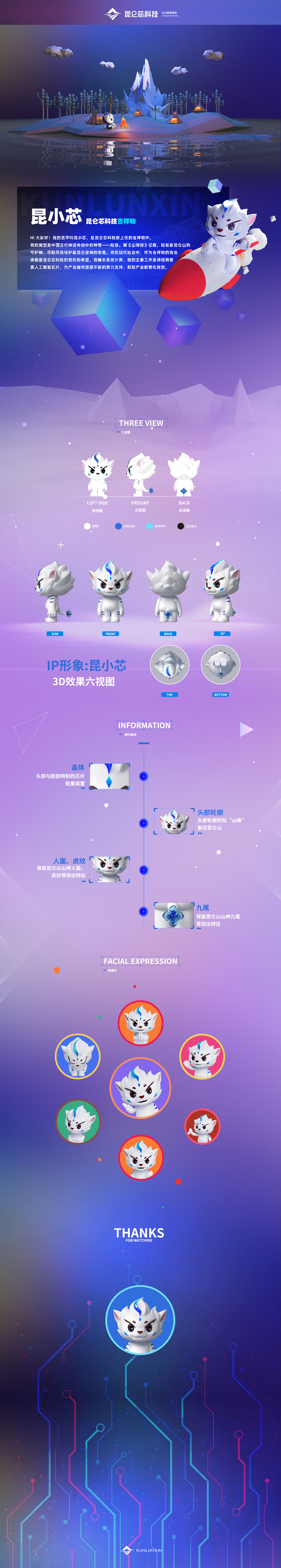 昆仑芯科技IP吉祥物昆小芯（陆吾神兽）（图ZMzA1MDU1NTky） - IP形象 - 站酷设计师Z14687918原创素材 - 站酷ZCOOL