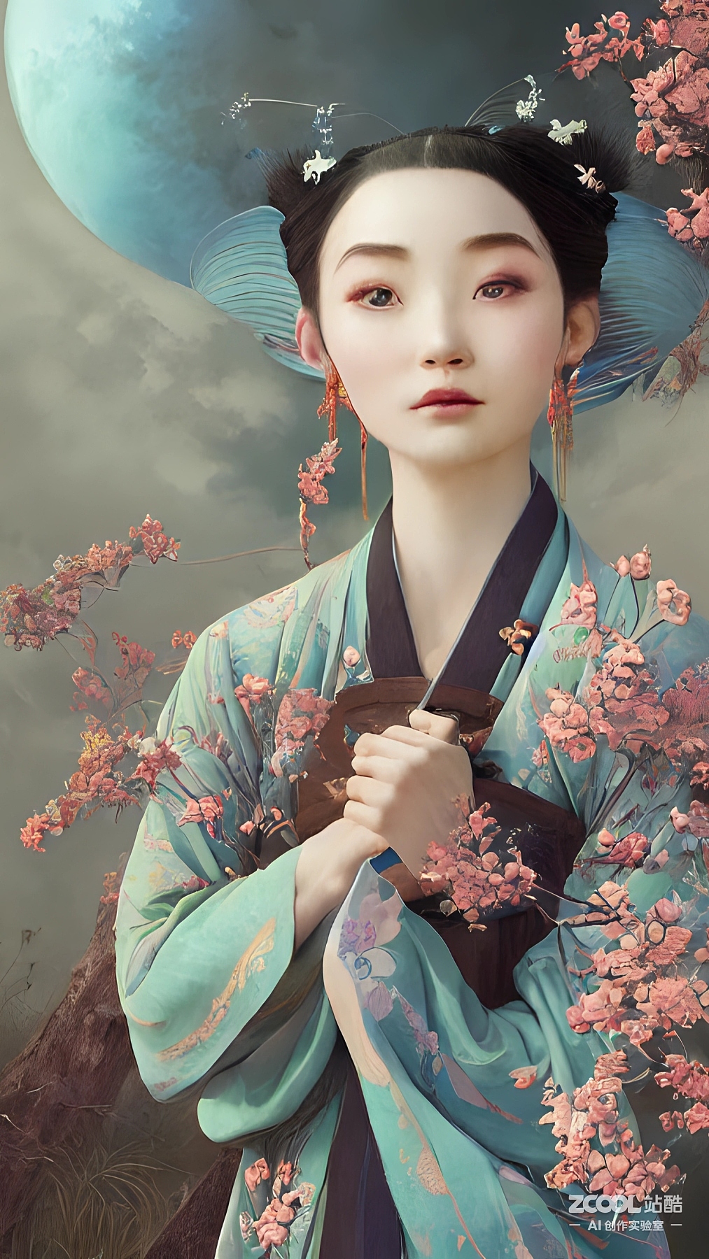 #AI创作实验室#【汉服】【油画X中国画】（图ZMzIxNDM0MTQ4） - AI作品 - 站酷设计师xingceng2号原创素材 - 站酷ZCOOL