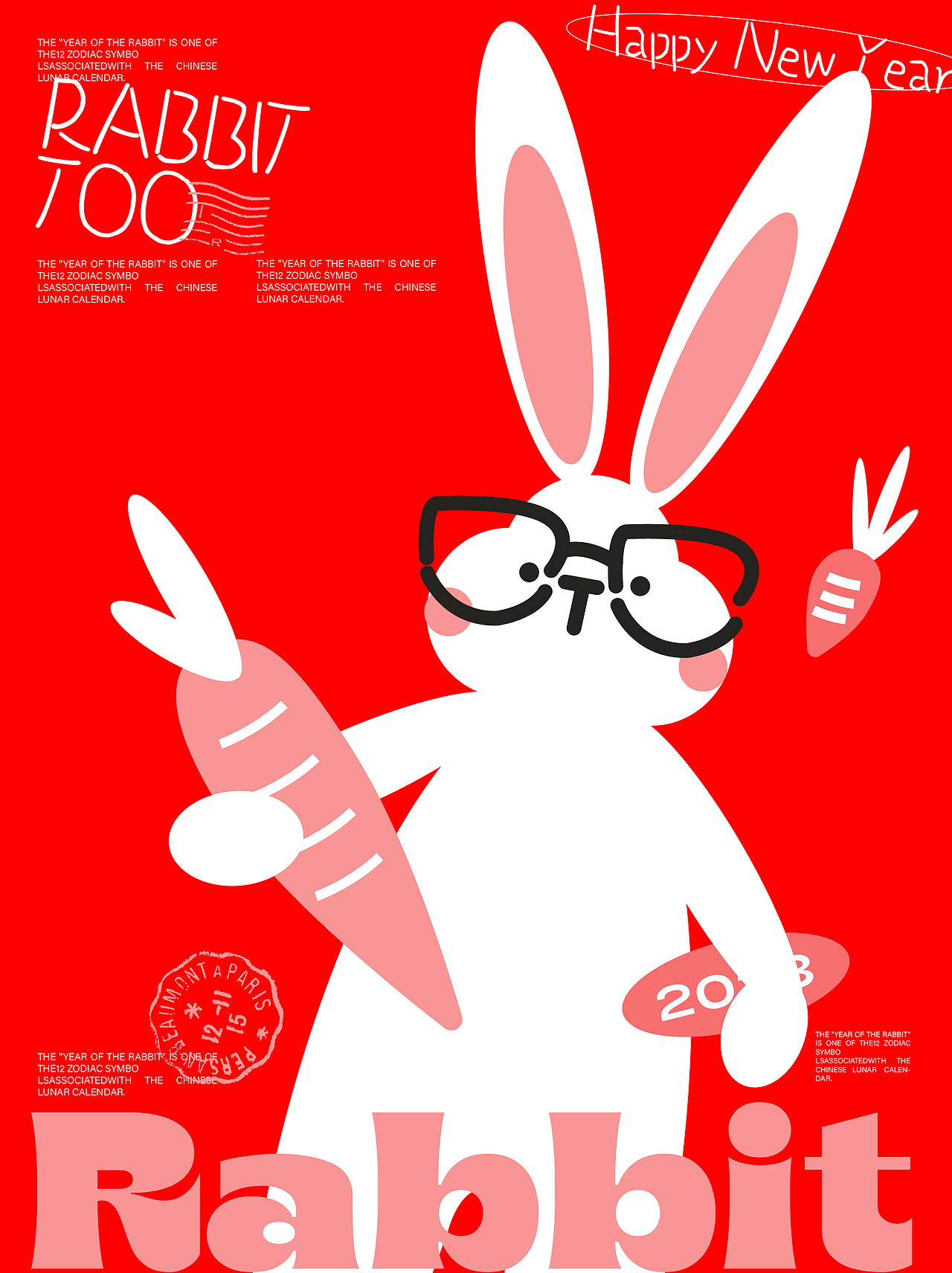 兔年海报（图ZMzI1NDg1NjUy） - 海报 - 站酷设计师番茄超人不会饿原创素材 - 站酷ZCOOL