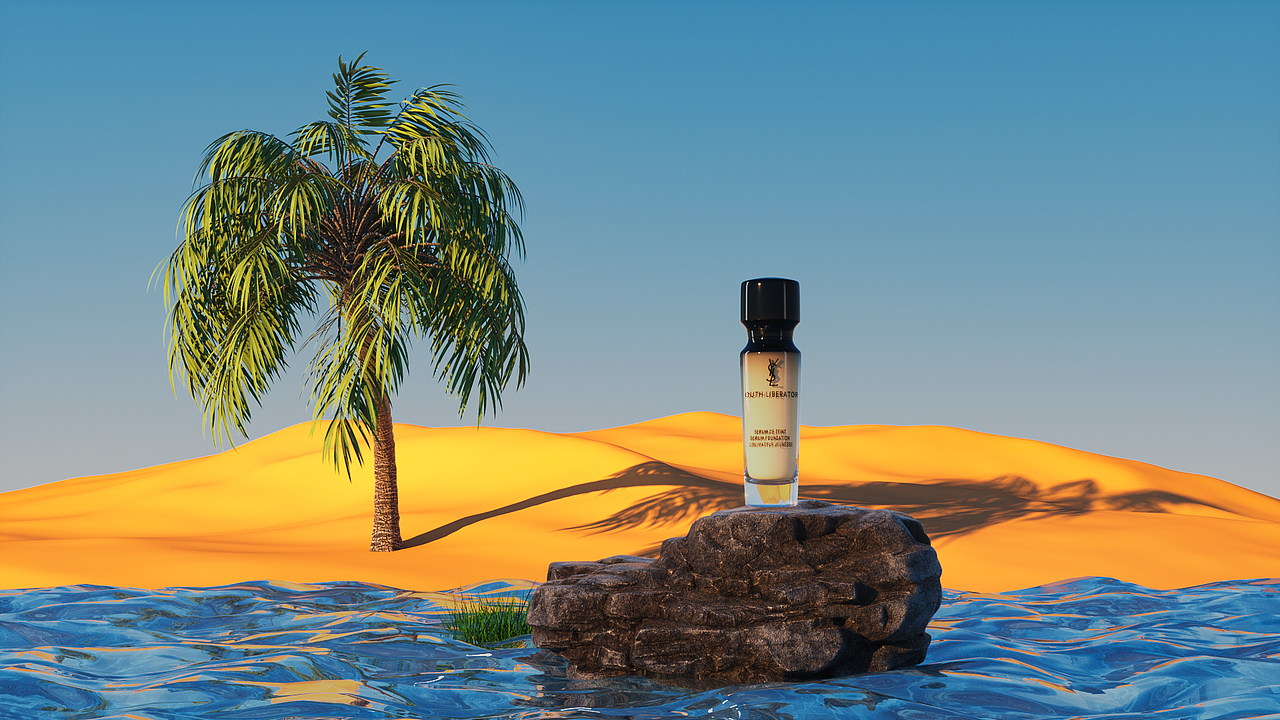 粉底液 建模渲染