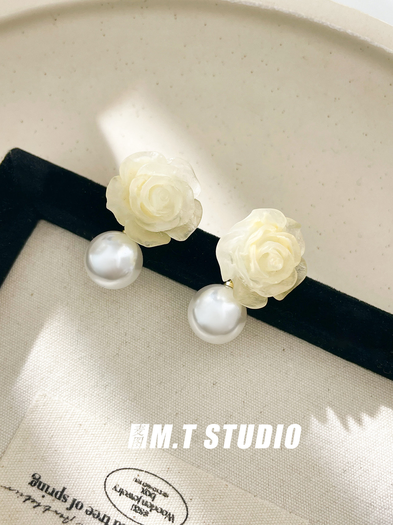 饰品拍摄 手机片饰品拍摄 网红风格耳饰静物平铺拍照