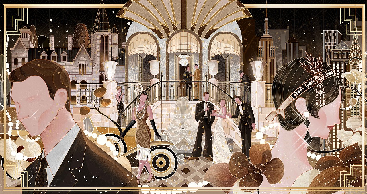 电影插画练习—盖茨比