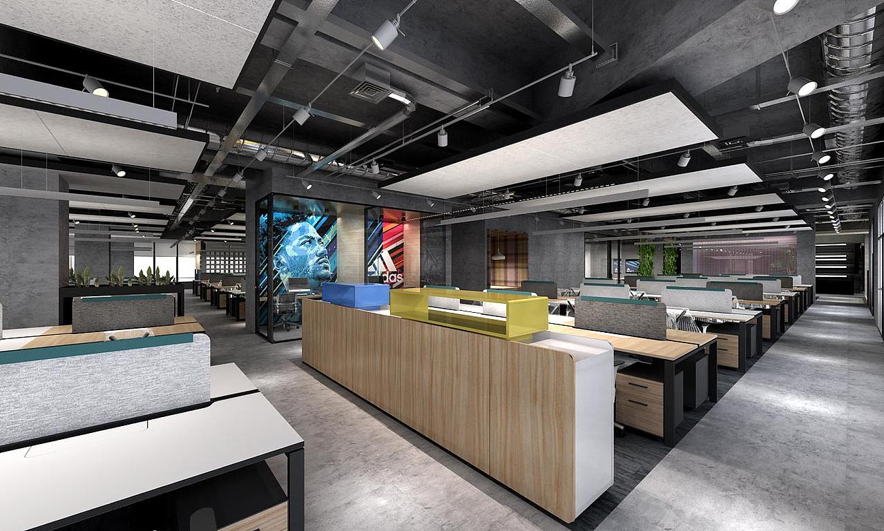 某达斯上海办公室效果图案例分享