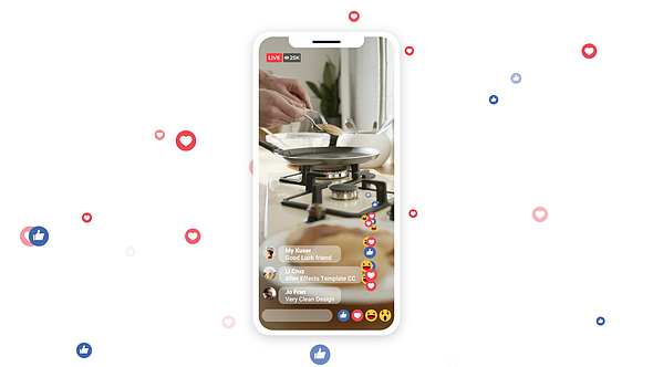 AE模板|竖屏简洁动态手机模型烹饪动画直播课程宣传片