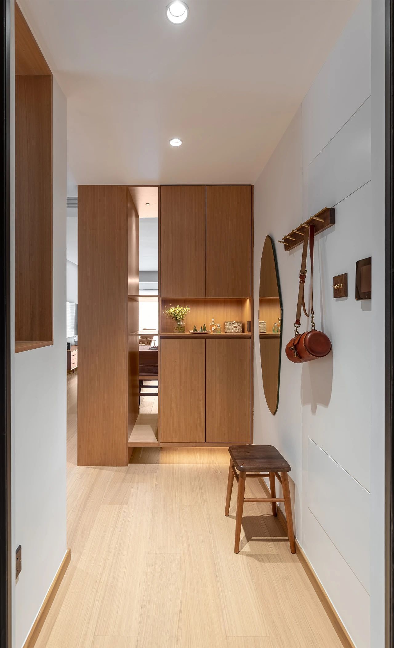 68平客厅阳台打通，冰箱嵌入式设计，全屋森系惬意！（图ZMzUwOTE3NDcy） - 家装设计 - 站酷设计师峰光无限装饰原创素材 - 站酷ZCOOL