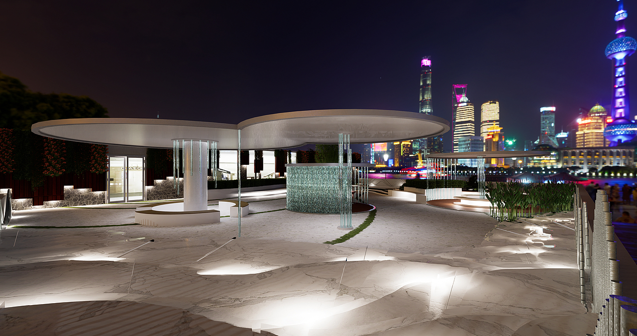 简律印象空中花园夜景