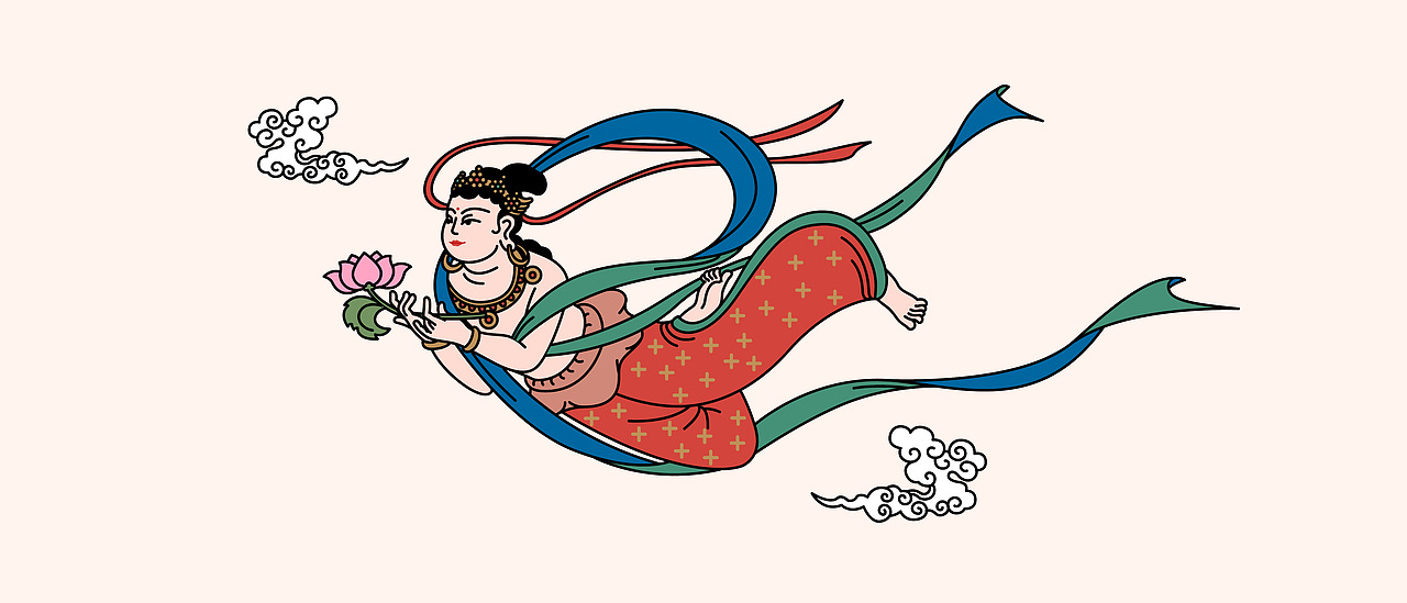敦煌-飞天/藻井（图ZMzAyOTY1MzIw） - 创作习作 - 站酷设计师沙皮皮原创素材 - 站酷ZCOOL