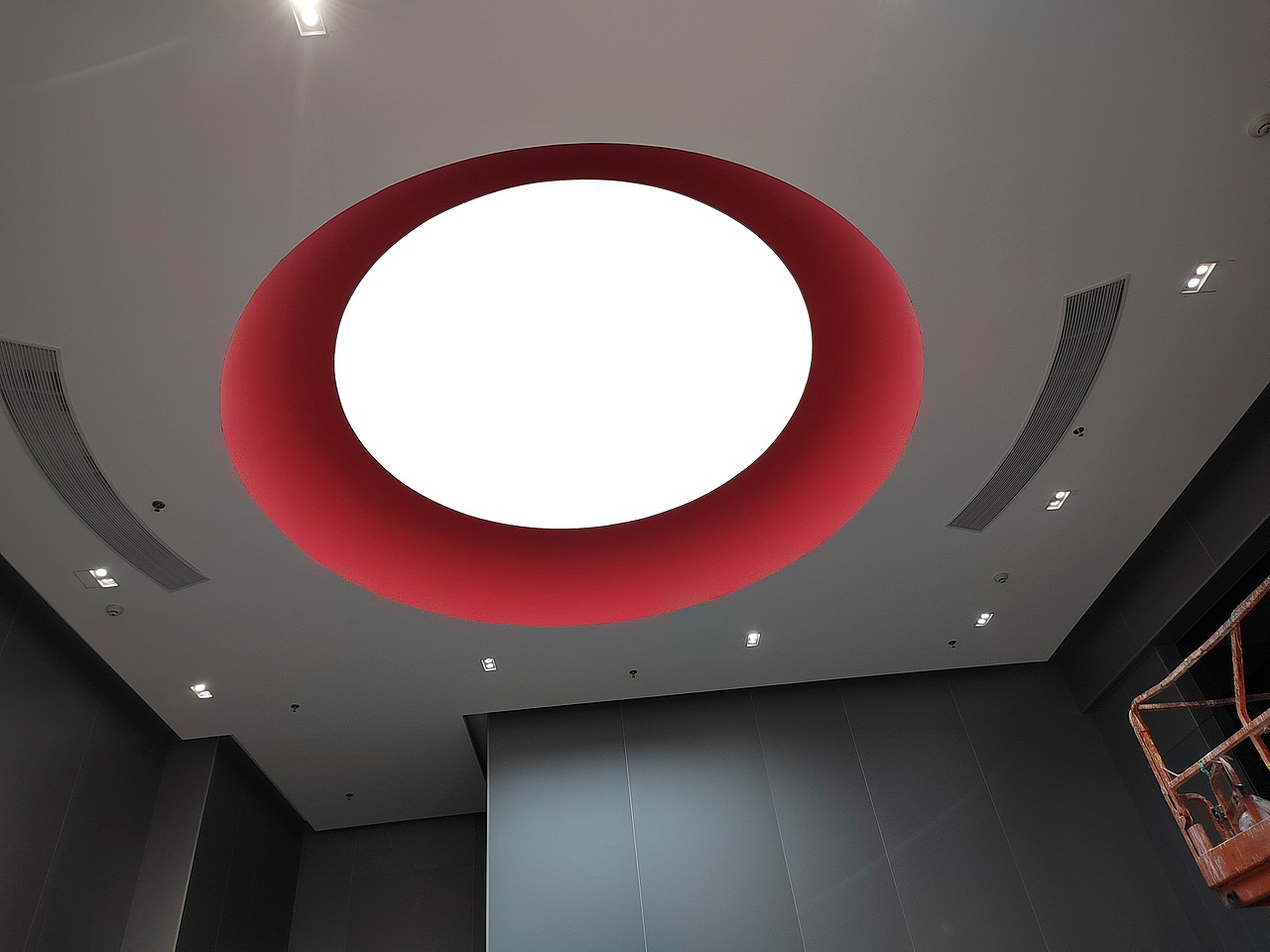 文化展厅墙面发光异形造型及软膜吊顶