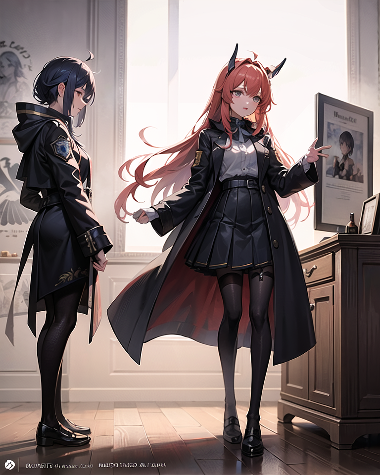 AI画了几个动漫周姐controlnet 动作插件测试