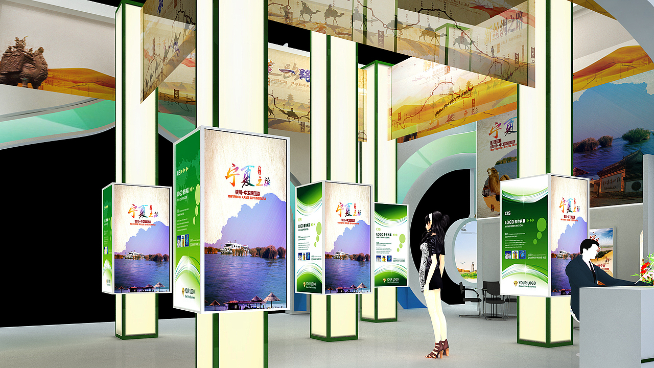 政府展台 宁夏文化展台（图ZMzY0MjcwMjI0） - 建筑/空间 - 站酷设计师馆家小包总原创素材 - 站酷ZCOOL