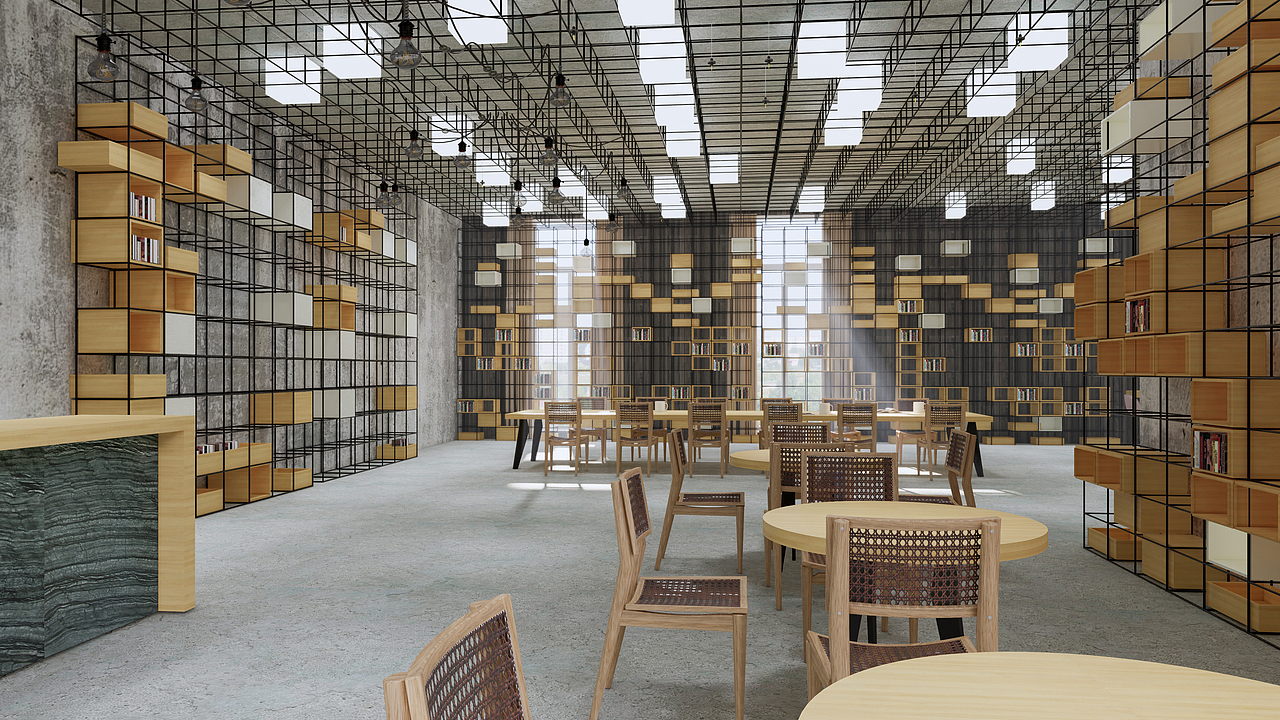 工业风格咖啡厅（图ZMzE3MTY0NTk2） - 商业空间设计 - 站酷设计师MXYstudio原创素材 - 站酷ZCOOL