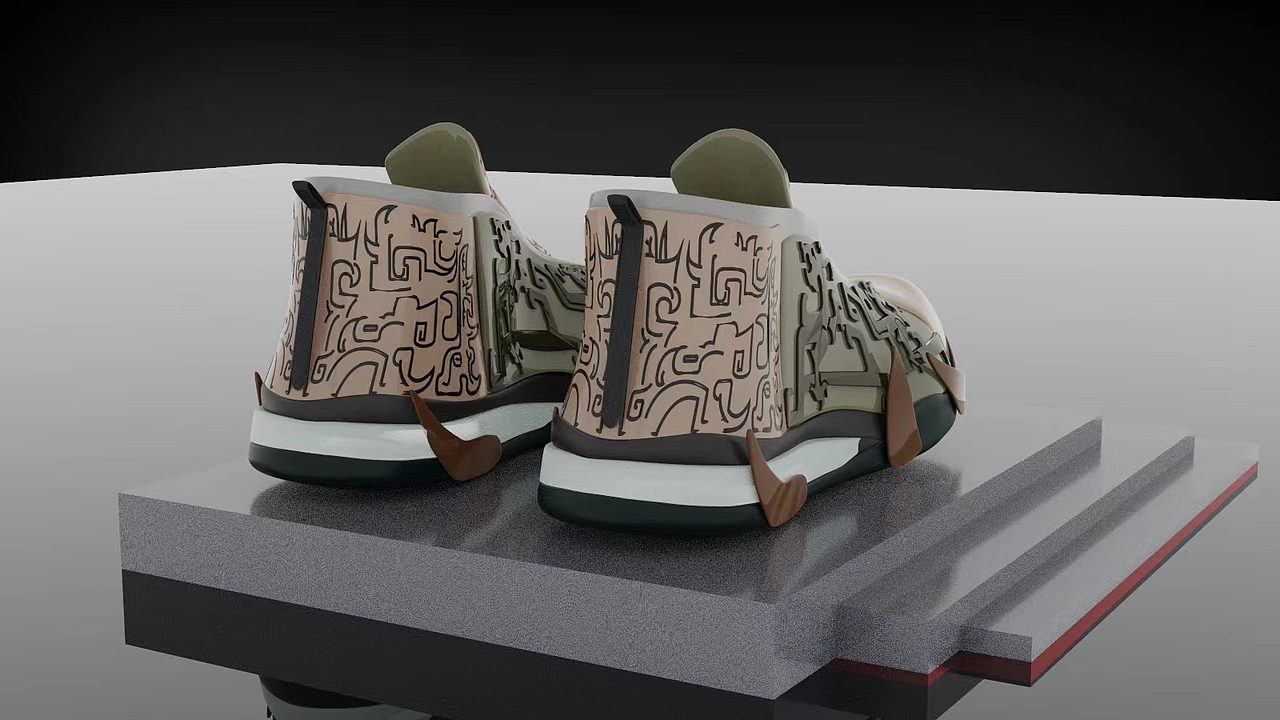 青铜器元素球鞋（图ZMzE2Nzg1NDUy） - 鞋履设计 - 站酷设计师Z58821927原创素材 - 站酷ZCOOL