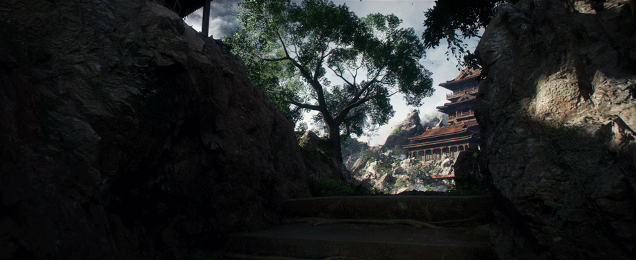 UE5古风场景《林隐古寺》