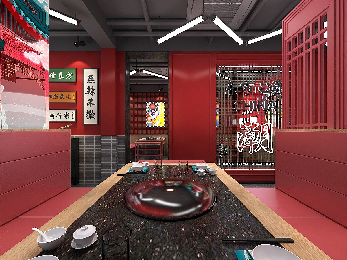 国潮餐厅第七弹（图ZMzEyNzYyMDgw） - 酒店餐饮设计 - 站酷设计师宸果传媒_阿西锅原创素材 - 站酷ZCOOL