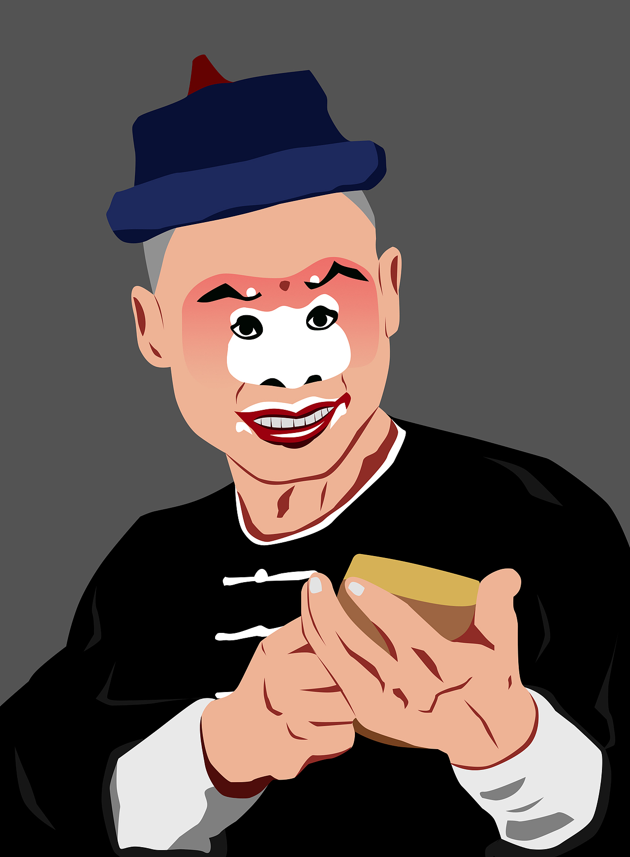 秦腔戏曲插画——拾黄金(胡来)