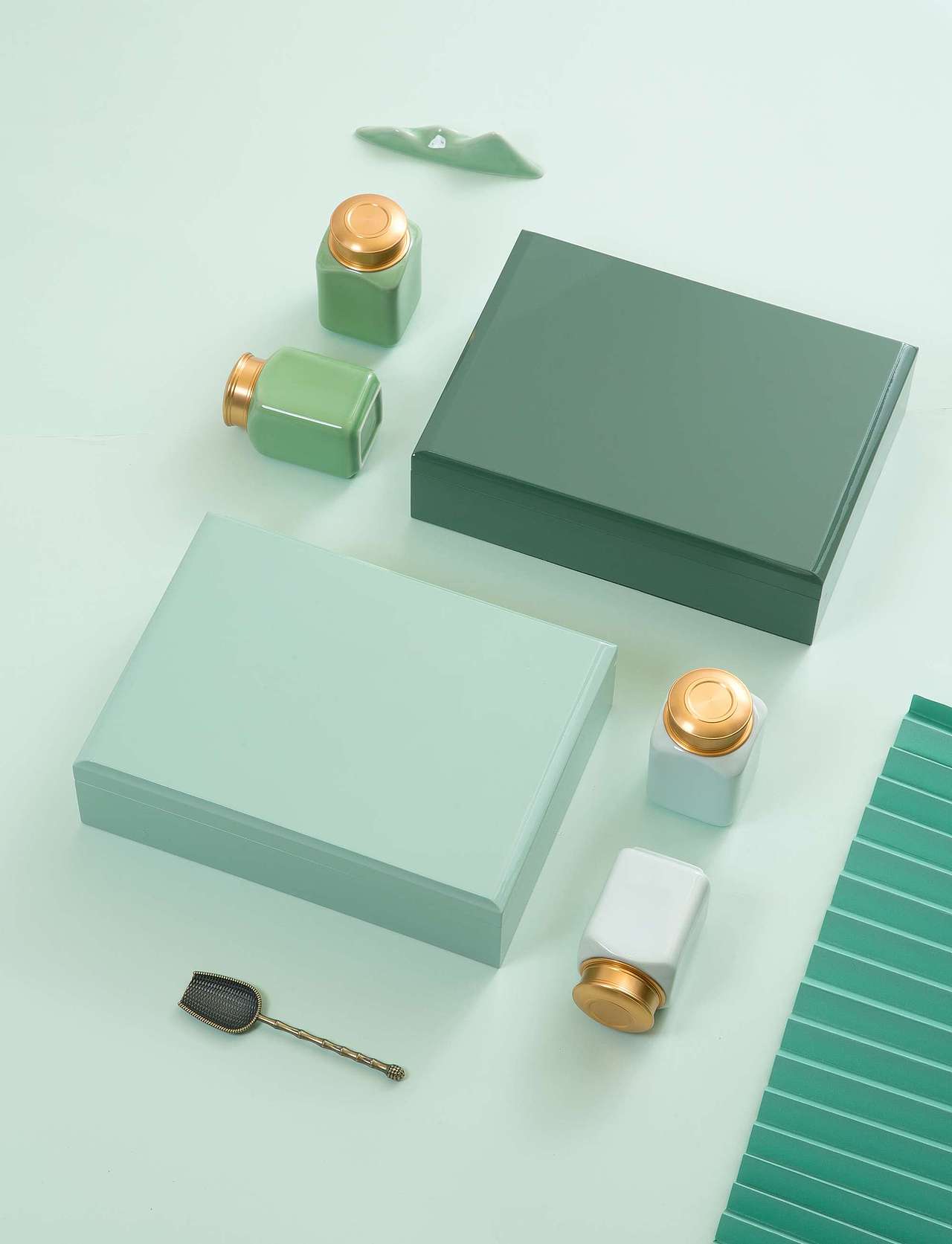 莫兰迪色双瓷罐礼盒+手提袋-双色