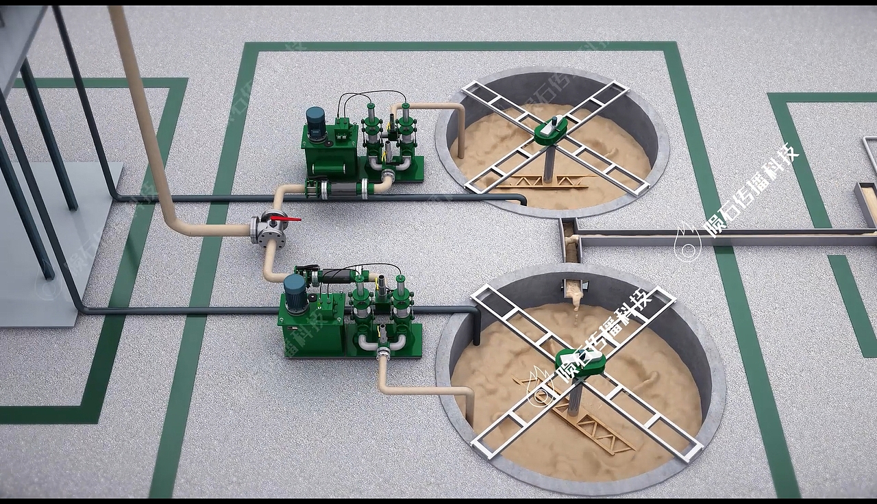 佛山顺德磁选选矿生产线3D动画