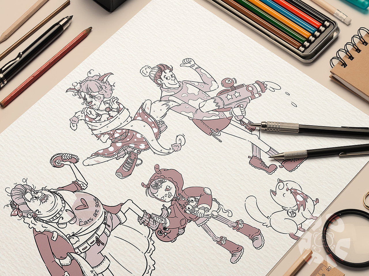 《小红帽》衍生剧——圣诞夜之奶奶教你做狼（图ZMzQ2MjEzMzQw） - 儿童插画 - 站酷设计师二瓶漫天原创素材 - 站酷ZCOOL