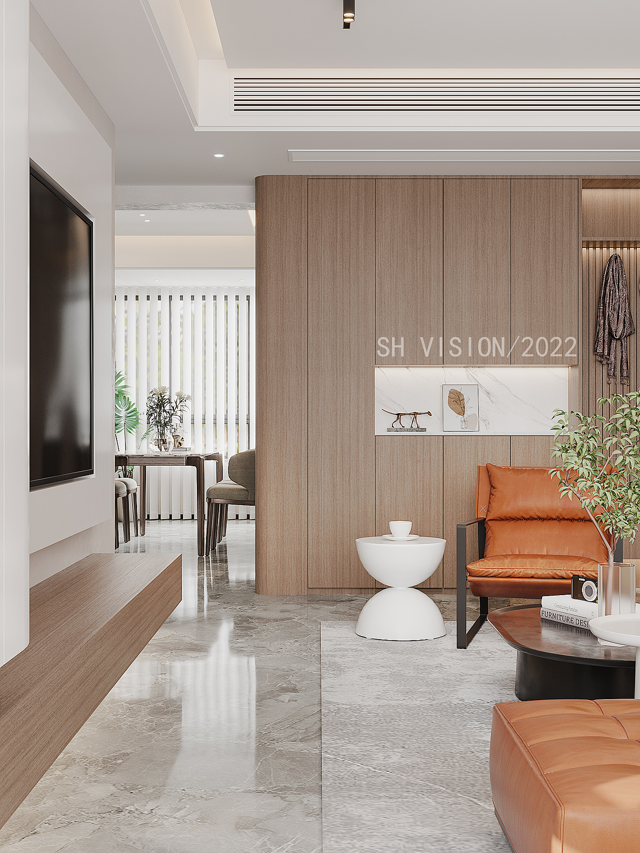 现代风格效果图表现/清华首院二