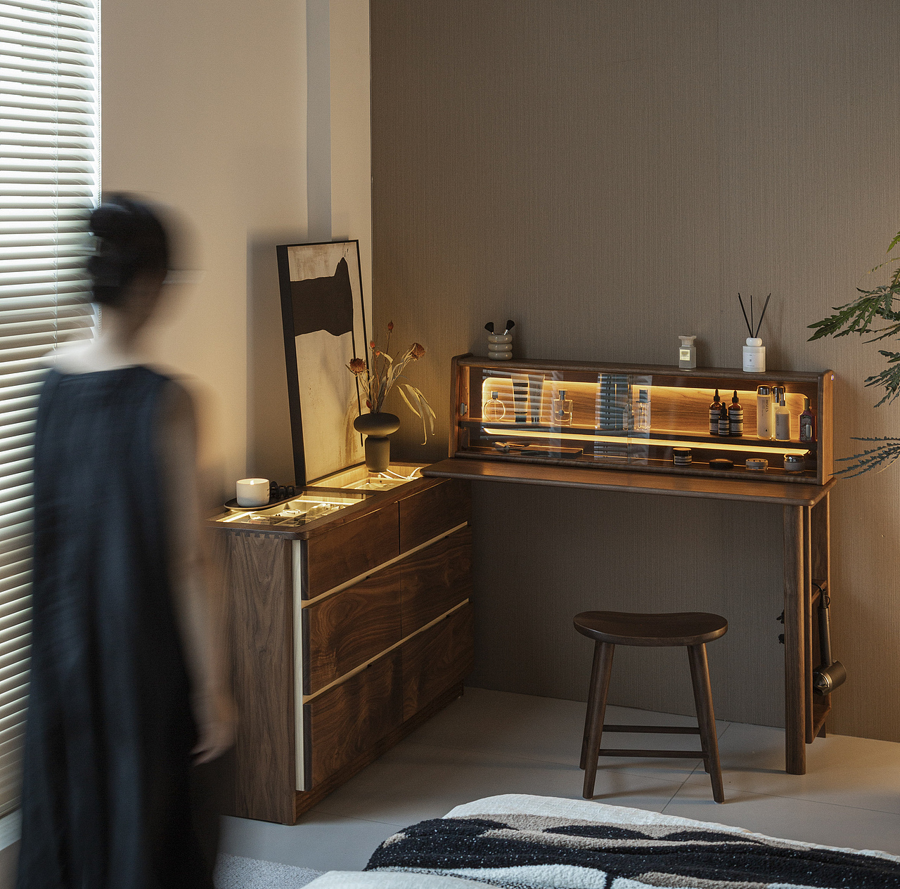 家具摄影-Urban season城市季节书桌产品 | 黑胡桃家具