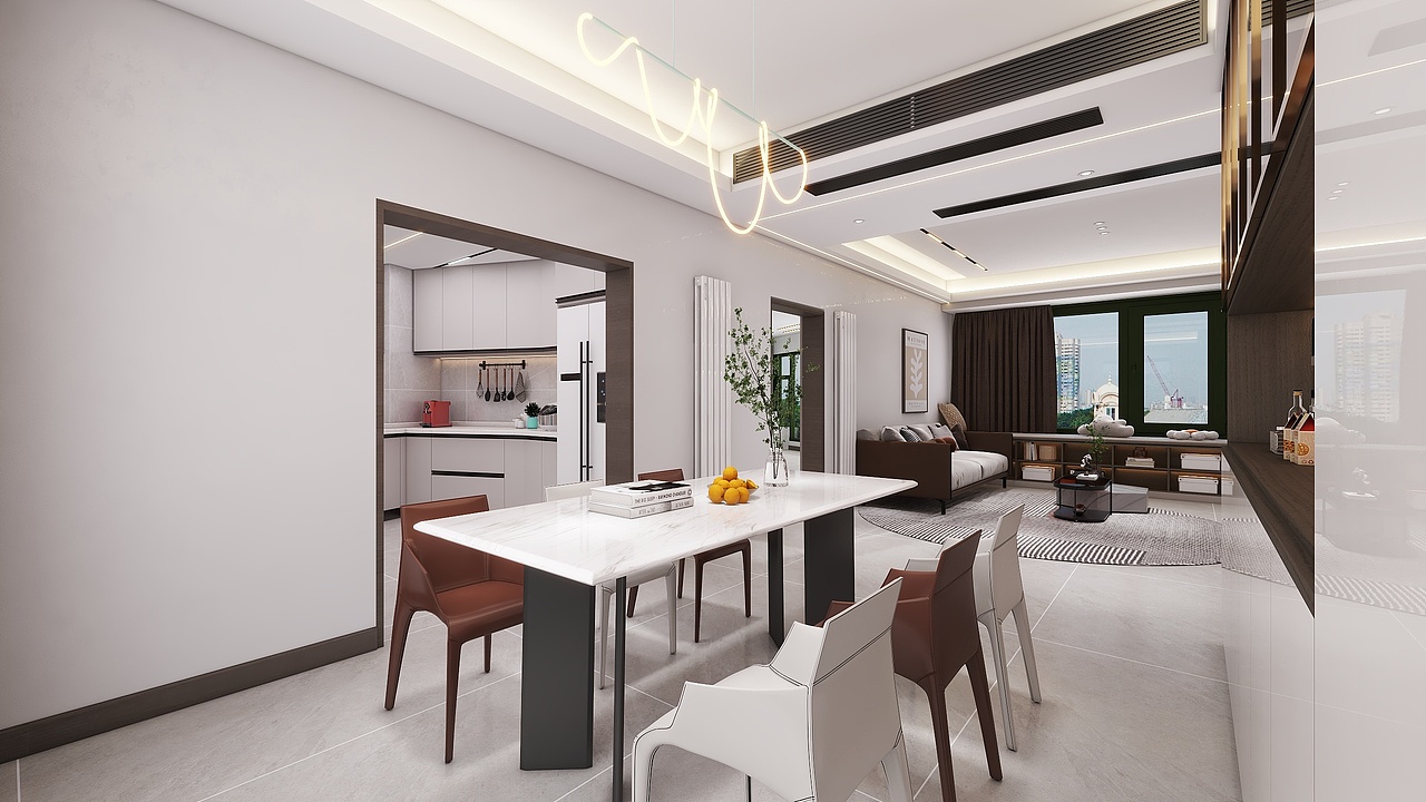 四川成都雅居乐花园(209平方现代简约四居室)