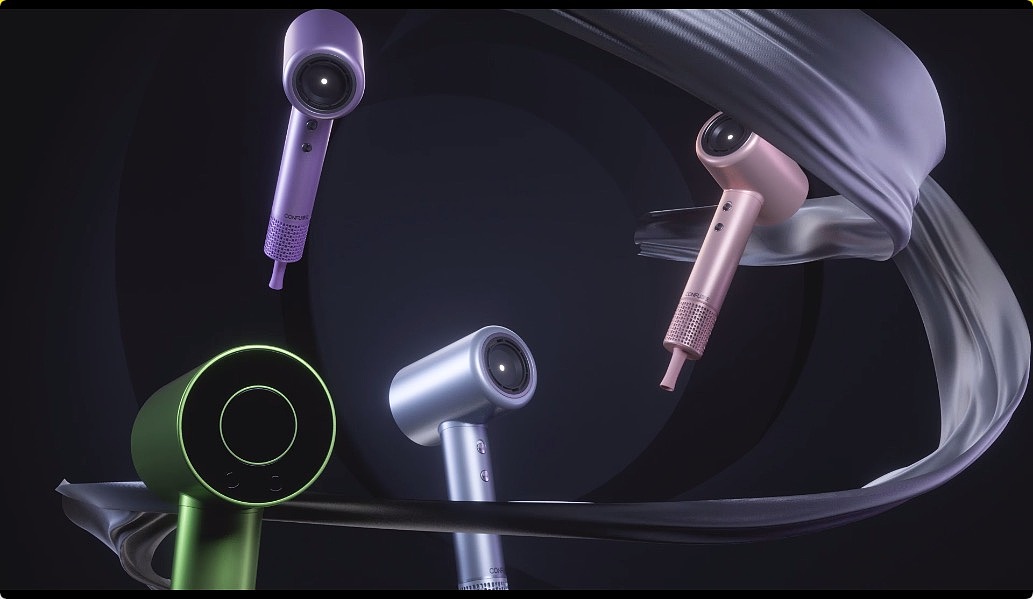 康夫K13吹风机CG动画