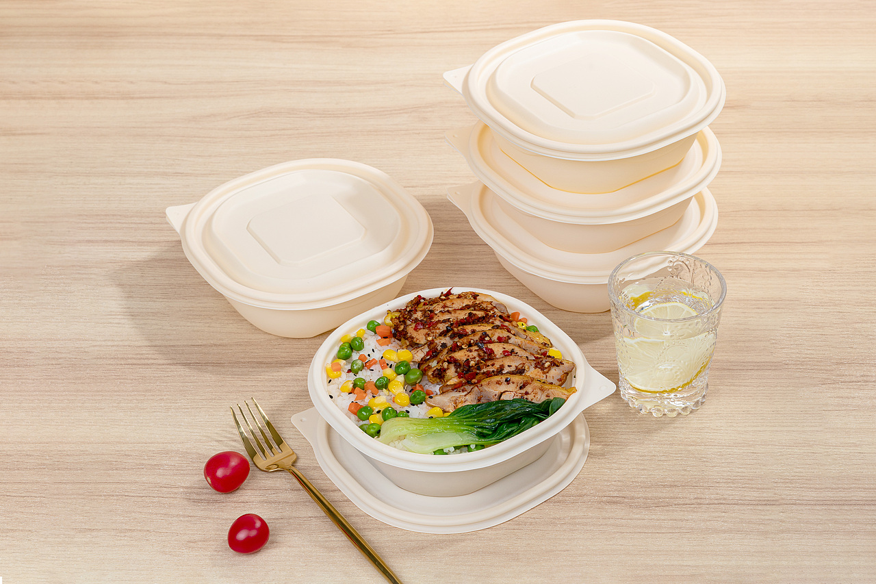 产品摄影丨一次性玉米淀粉圆形餐盒系列