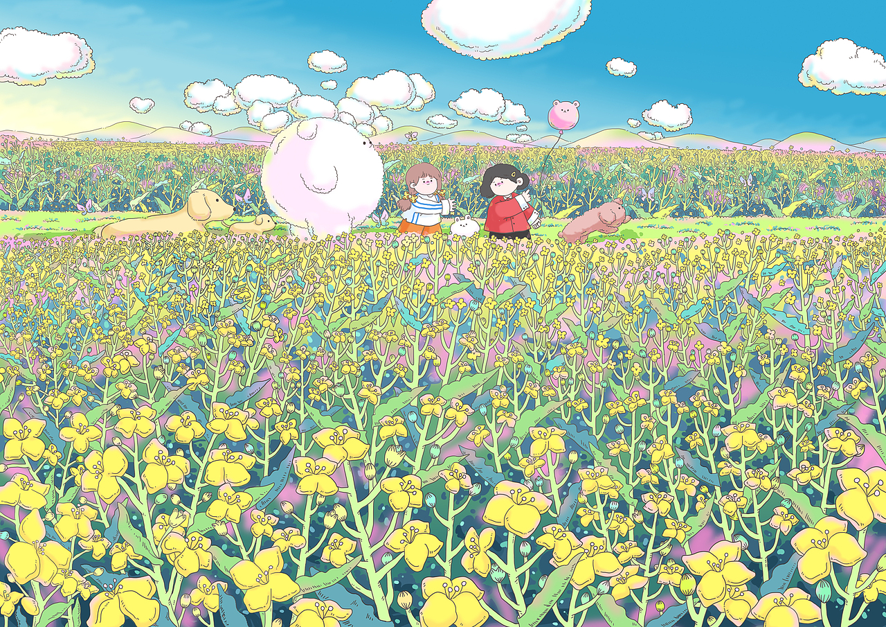 去野餐的日子（图ZMzA3Njc1MTIw） - 儿童插画 - 站酷设计师我是阿JIO原创素材 - 站酷ZCOOL
