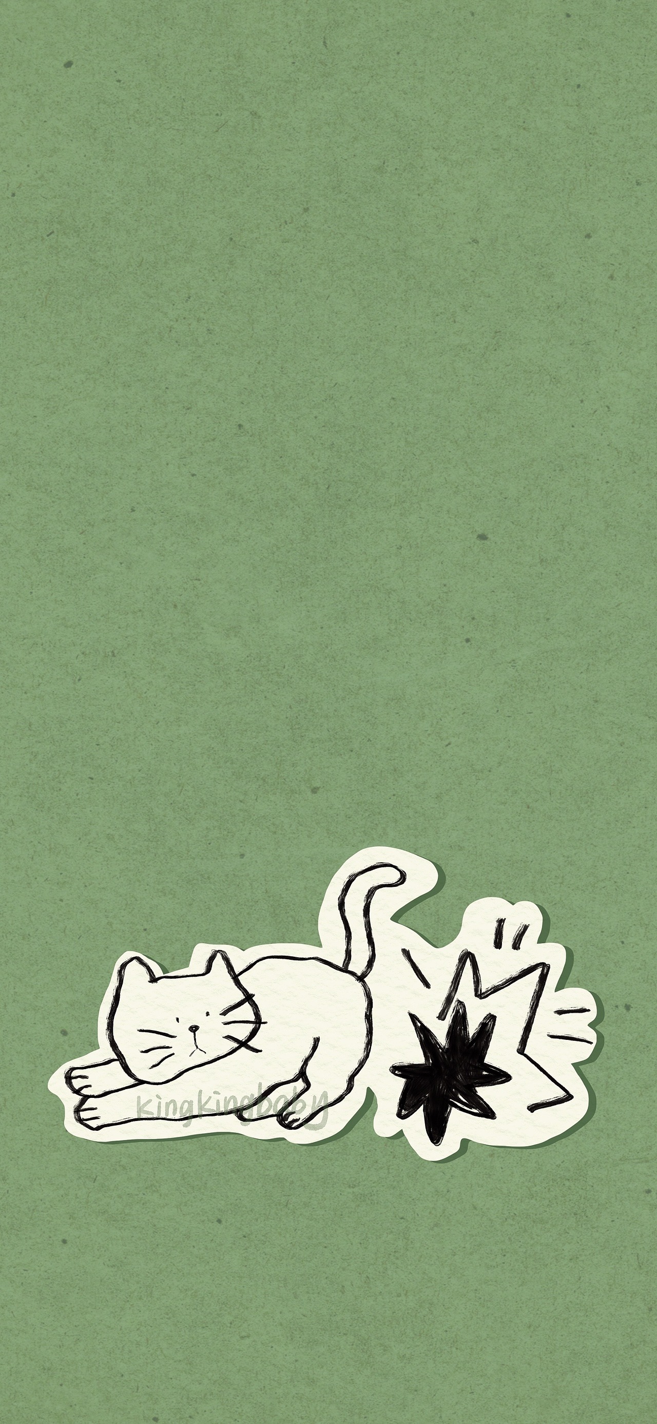 黑白动物涂鸦手帐拼贴风插画