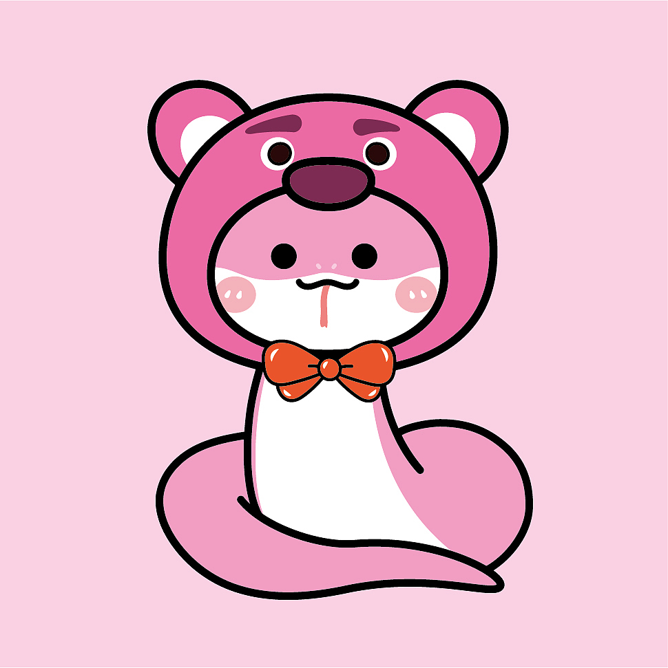 蛇年蛇宝宝卡通插画可爱图片素材头像生肖头像