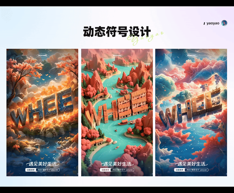 AIGC辅助动态超级符号设计(图ZMzY4MzM1MTU2) - APP界面 - 站酷设计师yaoyao设计师原创素材 - 站酷ZCOOL