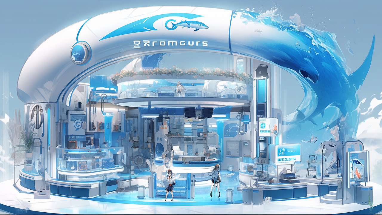 MID蓝色氛围海洋主题快闪店概念设计（图ZMzU5MTQ0NDc2） - 场景 - 站酷设计师宇宙群星原创素材 - 站酷ZCOOL