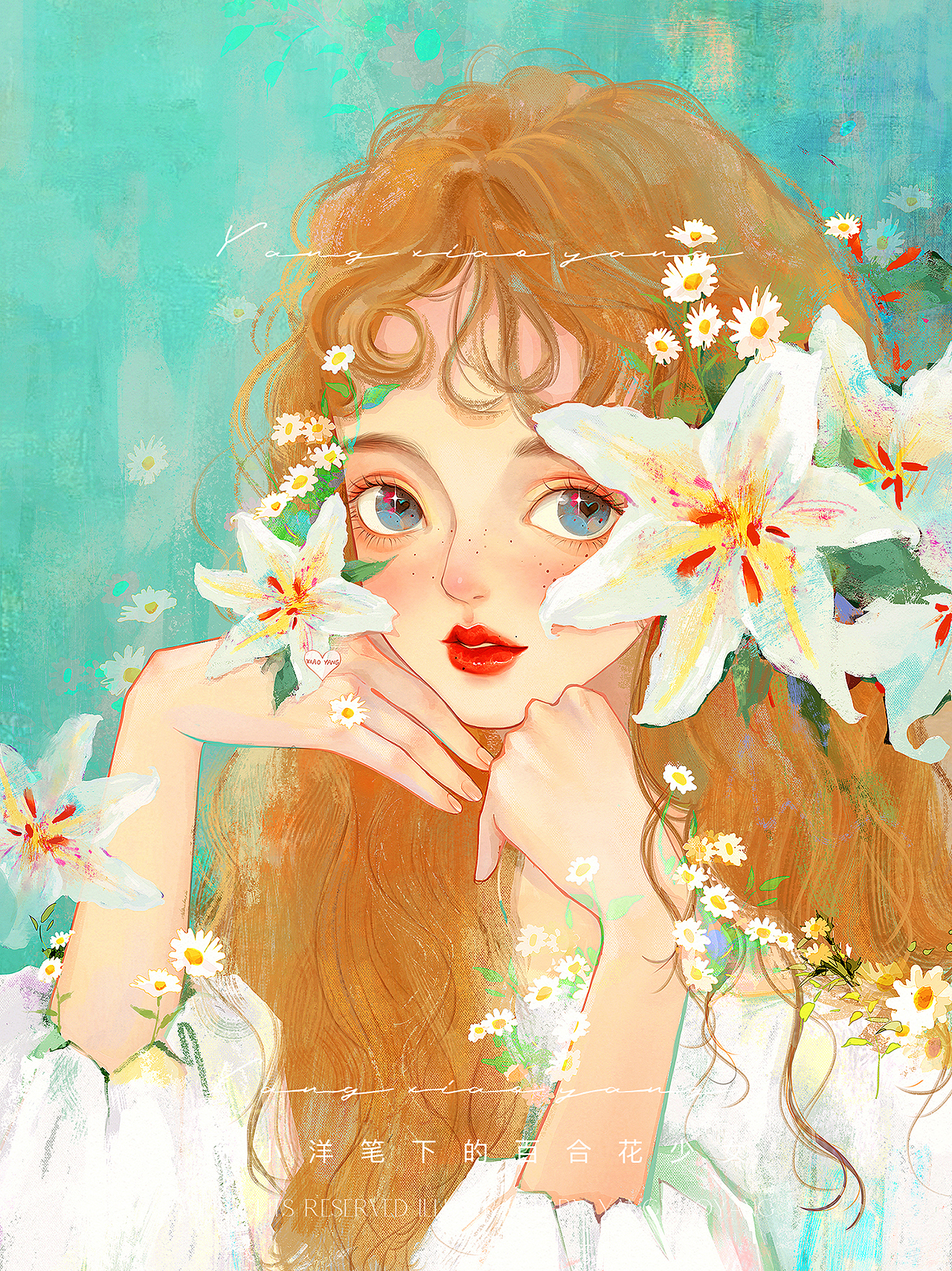 油画风氛围感少女插画合集（图ZMzQ0MDMyNzg4） - 艺术插画 - 站酷设计师杨小洋插画原创素材 - 站酷ZCOOL