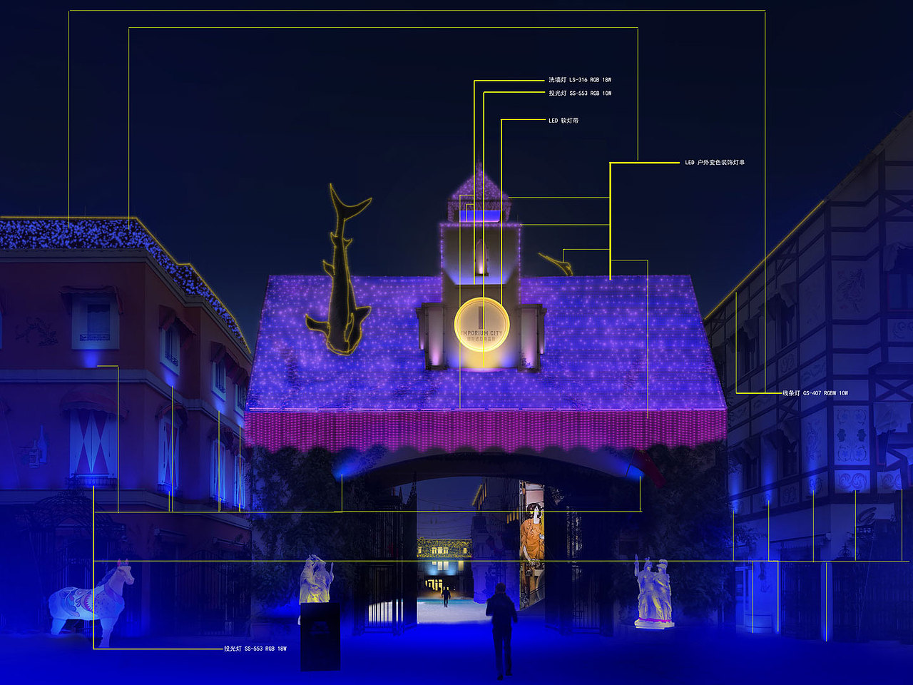早期的一些商业中心建筑写字楼亮化效果图（图ZMzQyNjY5MDc2） - 建筑设计 - 站酷设计师WuRWAda原创素材 - 站酷ZCOOL