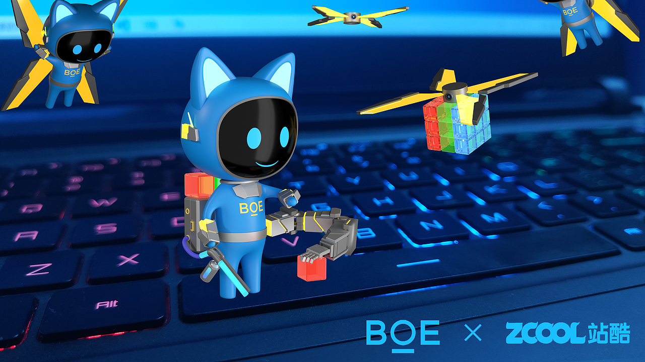 【你好BOE】京东方品牌IP形象设计:纳米精灵