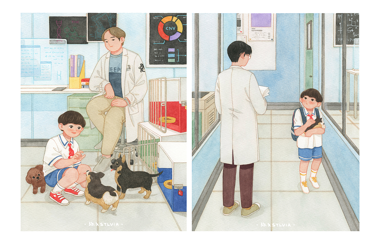 《生命奇迹》四册童书封面及内页插画合集