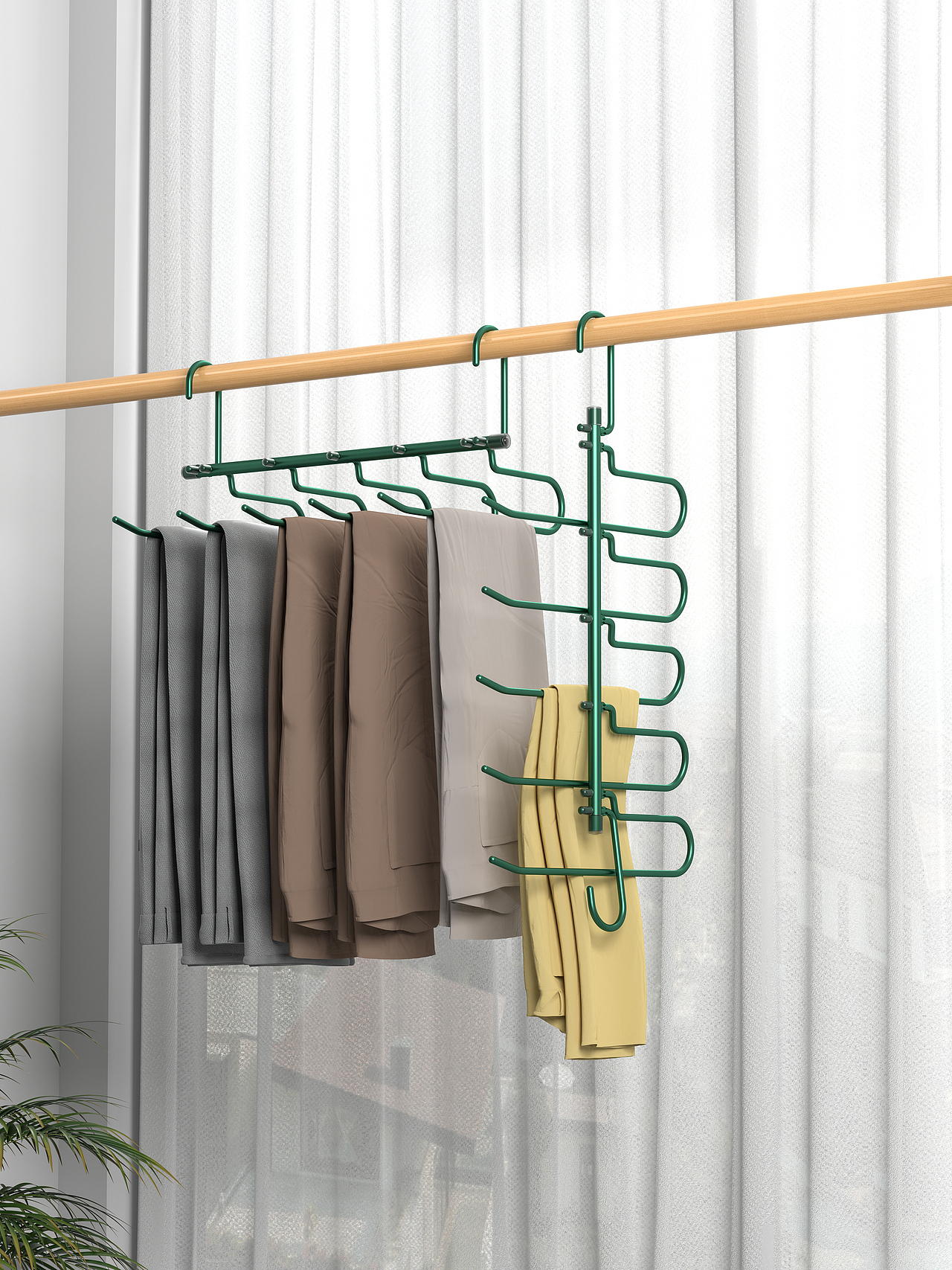 省空间裤架-渲染