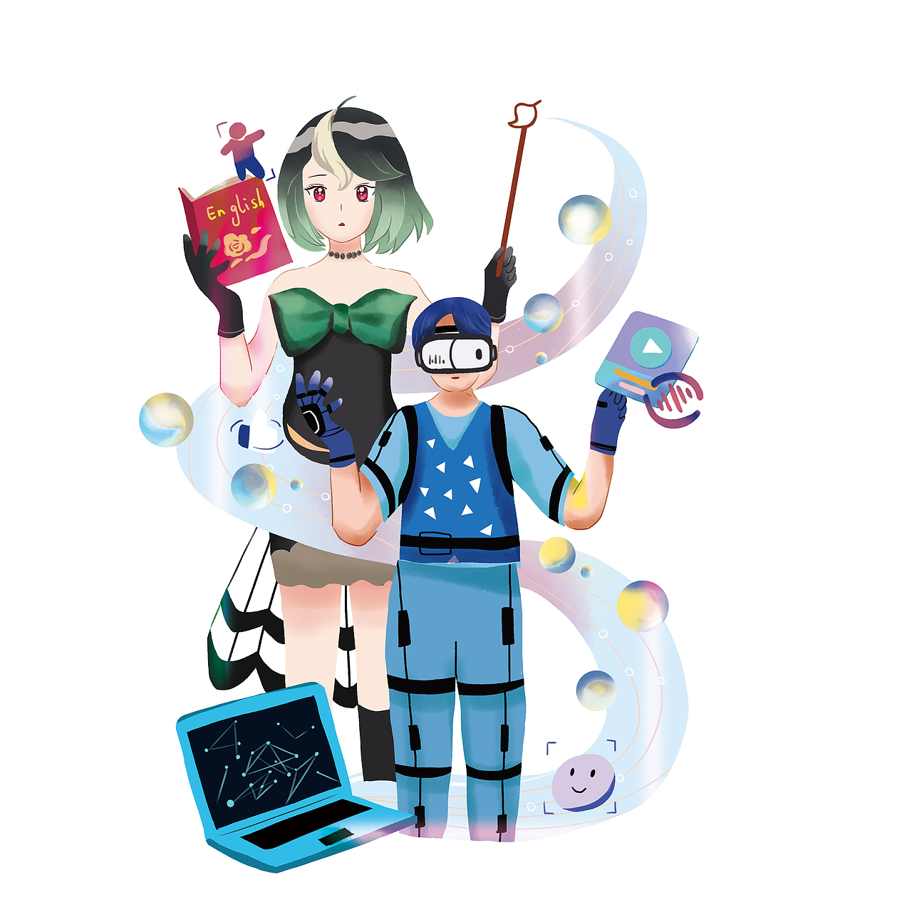 2022文章配图插画（图ZMzI3OTA4Mzky） - 儿童插画 - 站酷设计师大冰咂原创素材 - 站酷ZCOOL