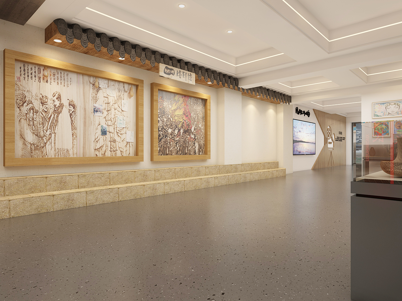 彝族中学展馆 少数名族学校文化展览展厅（图ZMzAyMzk3OTQw） - 建筑/空间 - 站酷设计师承接各种设计原创素材 - 站酷ZCOOL