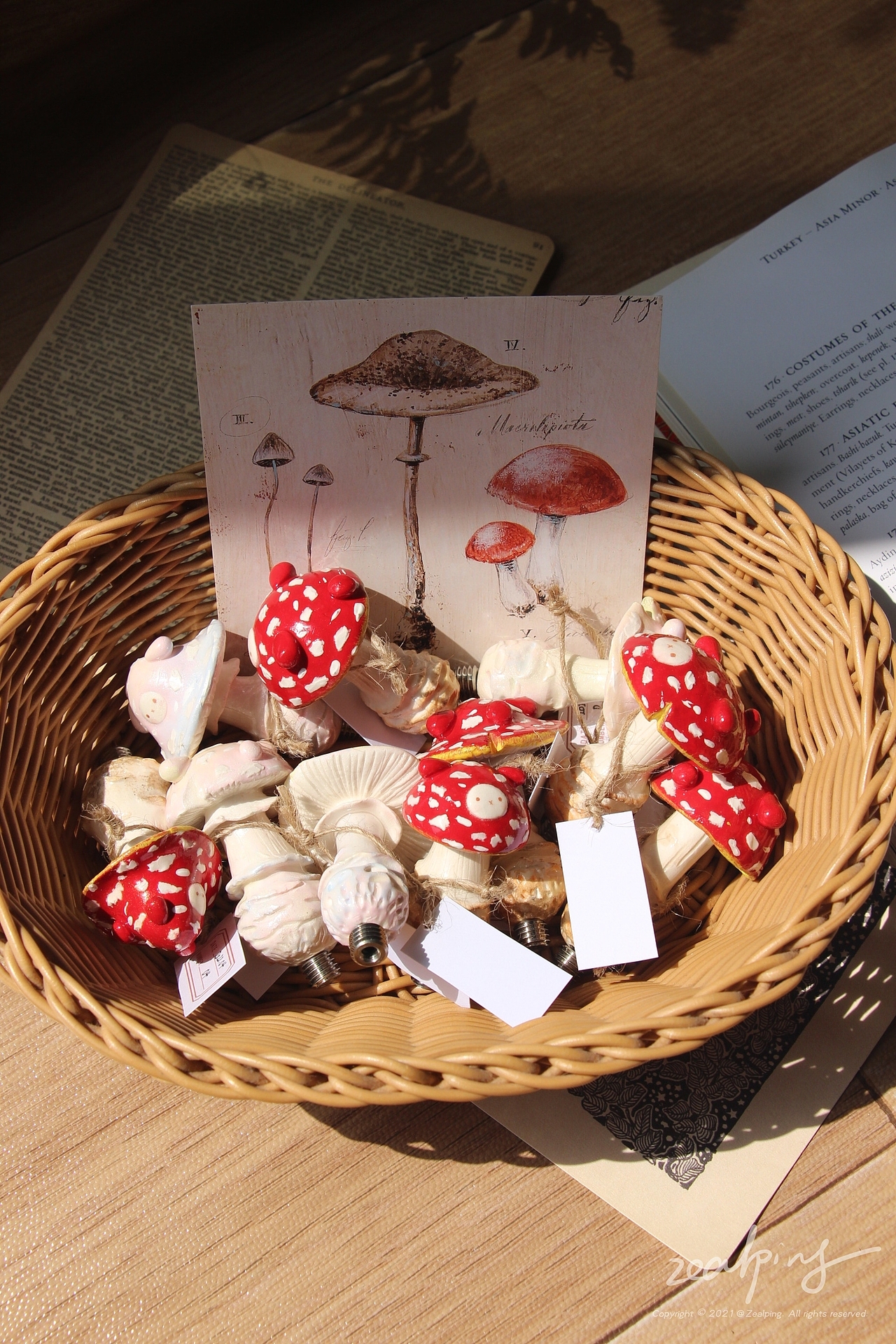 6月手作丨蘑菇兔火漆手柄