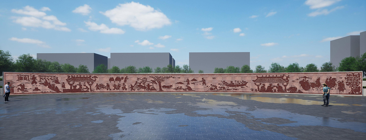 汉风广场石雕壁画