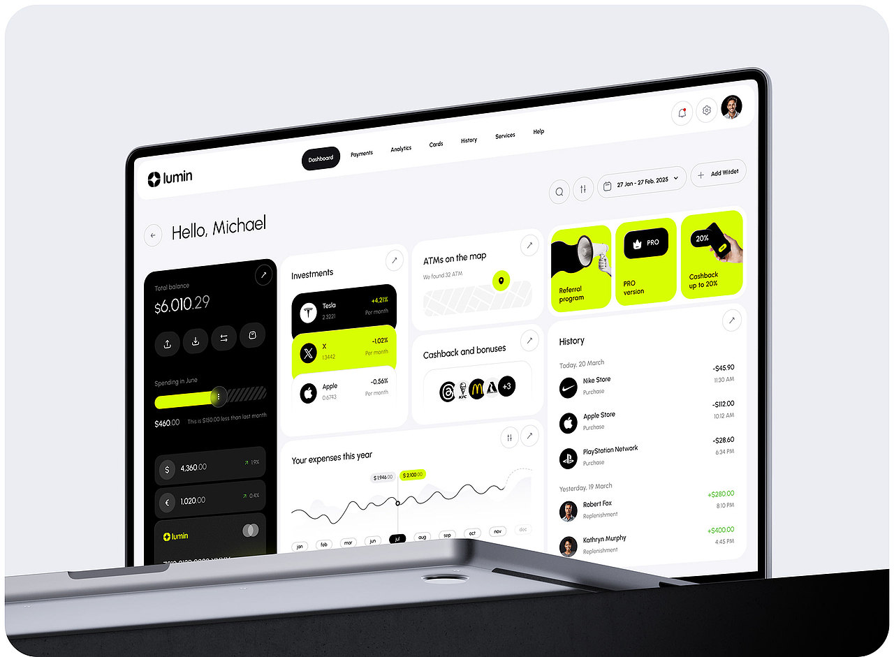 网页设计 - Lumin Online Bank-Saas（图ZMzY4MzIwODEy） - 其他网页 - 站酷设计师极简慕枫原创素材 - 站酷ZCOOL