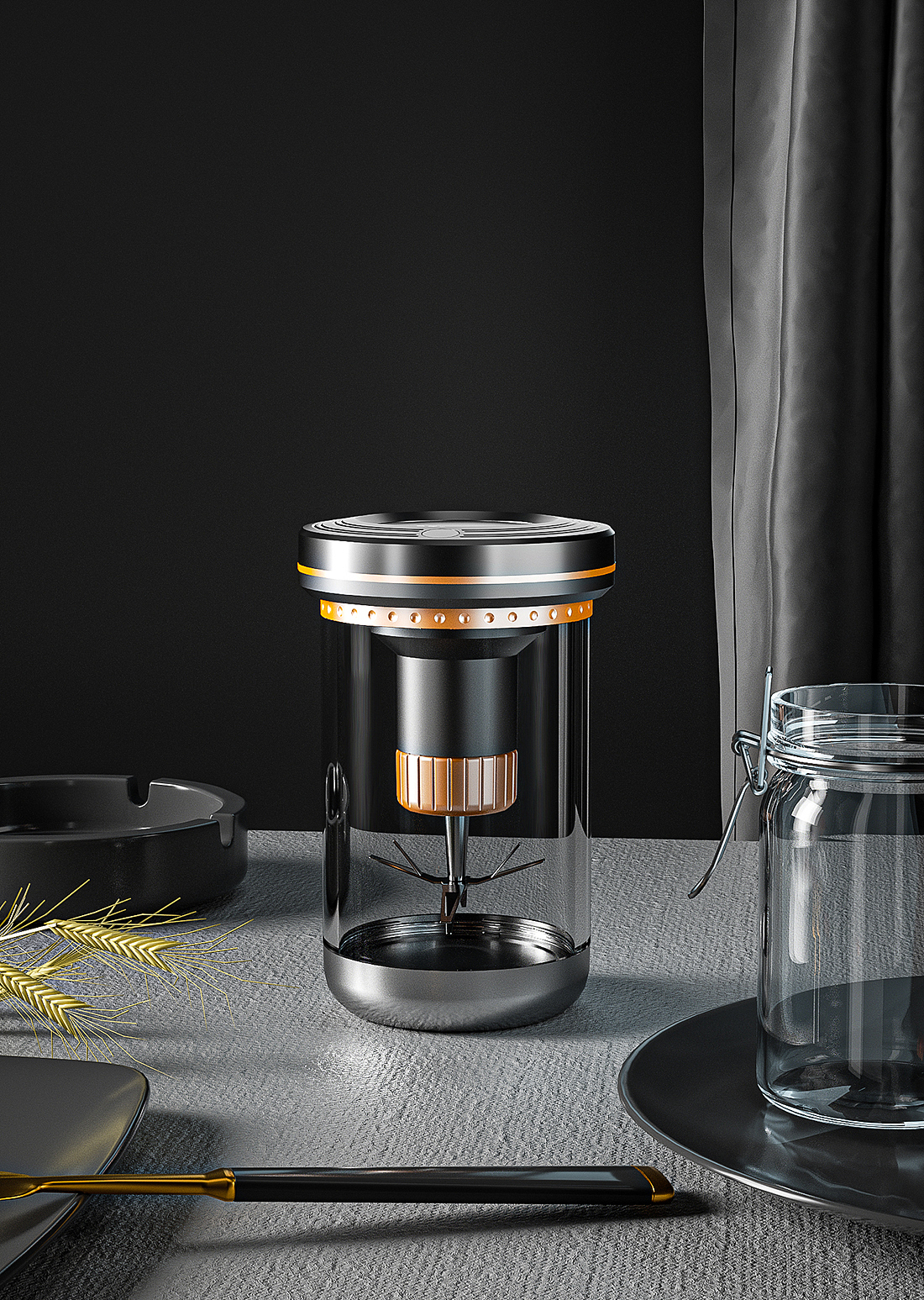 电动研磨器-产品渲染