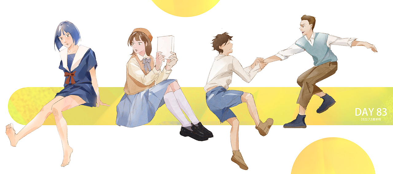 【人物隔日涂】51-100（图ZMzE1NzQ4ODA0） - 创作习作 - 站酷设计师黑羊呀原创素材 - 站酷ZCOOL