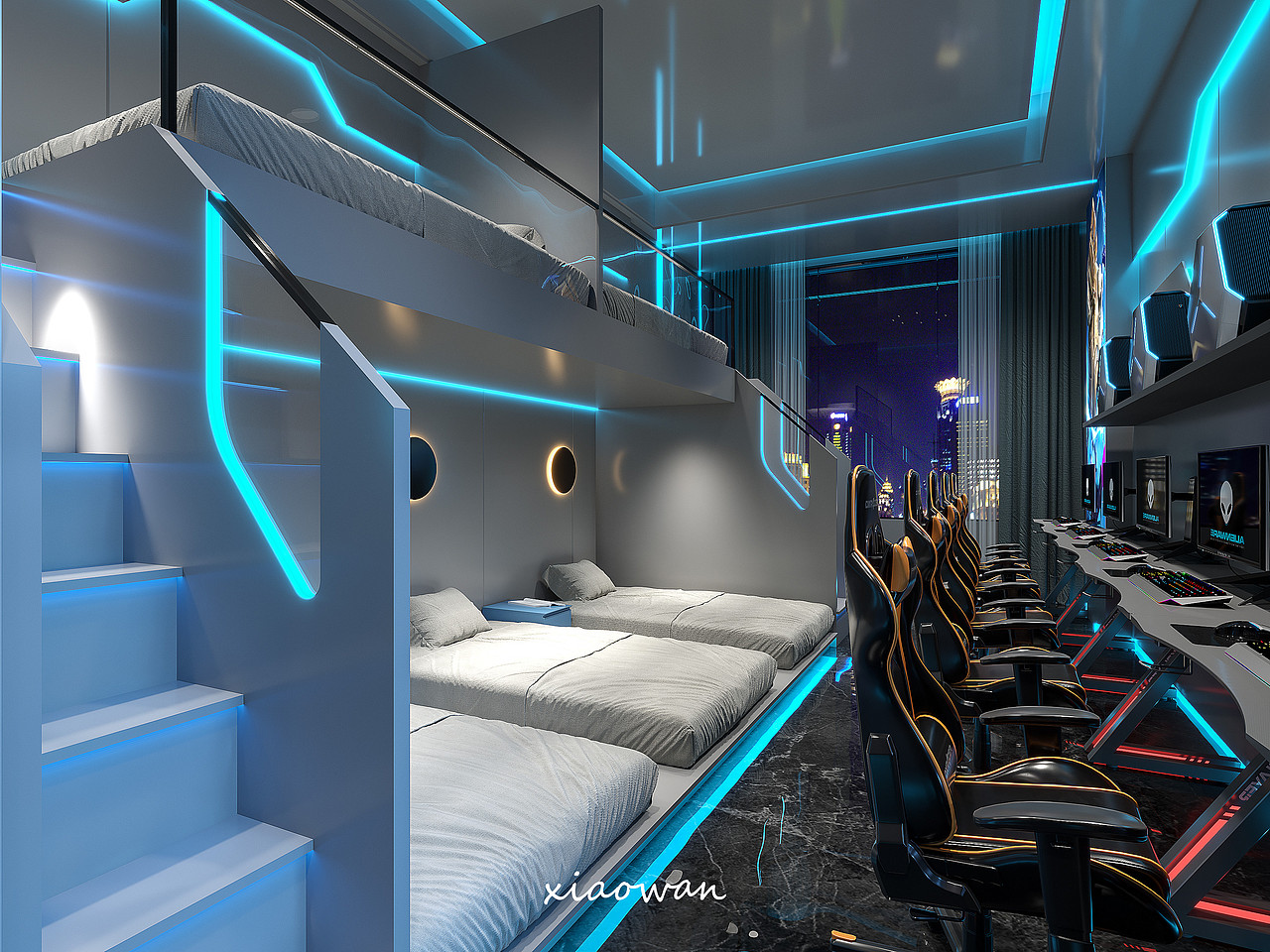 电竞酒店——未来感十足,科技感满满