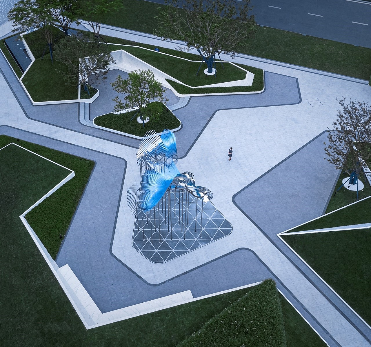 海之舞/ 项目的景观设计空间是融合建筑,具有展示