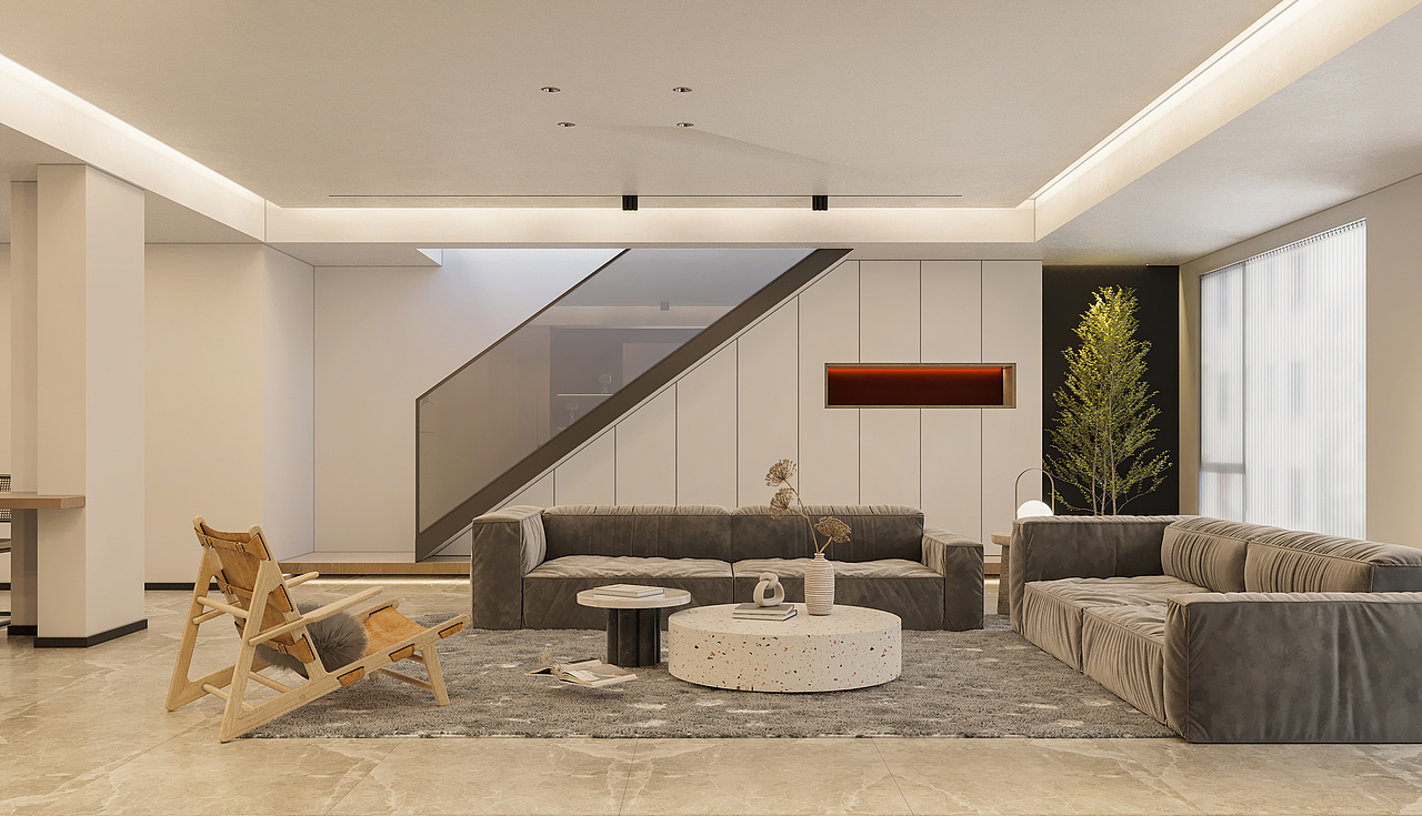 现代简约复式（图ZMjk5MDQ0NTYw） - 家装设计 - 站酷设计师潮视设计原创素材 - 站酷ZCOOL