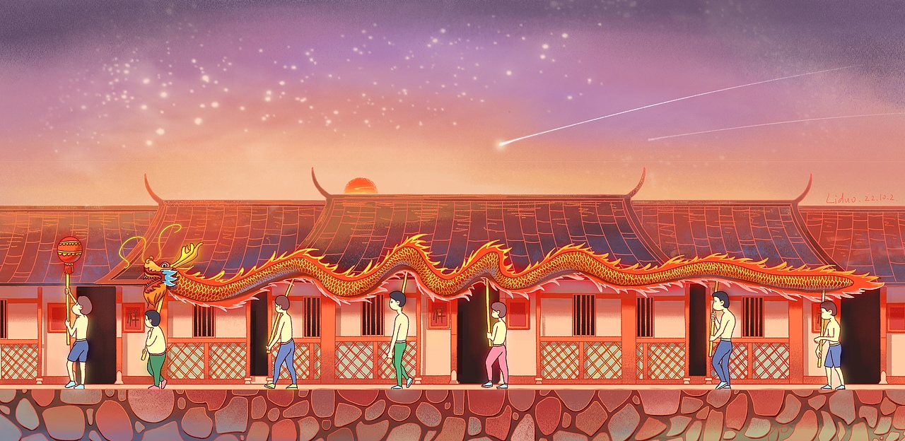 象征喜庆的中国红之——吹糖、舞龙等（图ZMzQxNjAyNzg4） - 创作习作 - 站酷设计师水漫歌原创素材 - 站酷ZCOOL