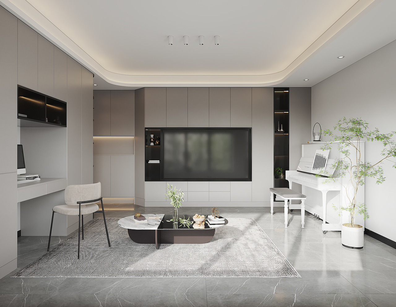 深圳如愿设计:百花公寓87㎡现代简约风,经典永不过时