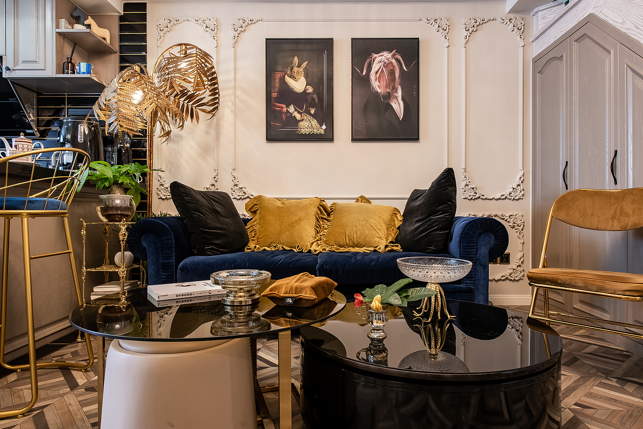 80㎡复式，浓郁的法式复古风袭来（图ZMzMxMzMyNzcy） - 家装设计 - 站酷设计师马小晴晴小马原创素材 - 站酷ZCOOL